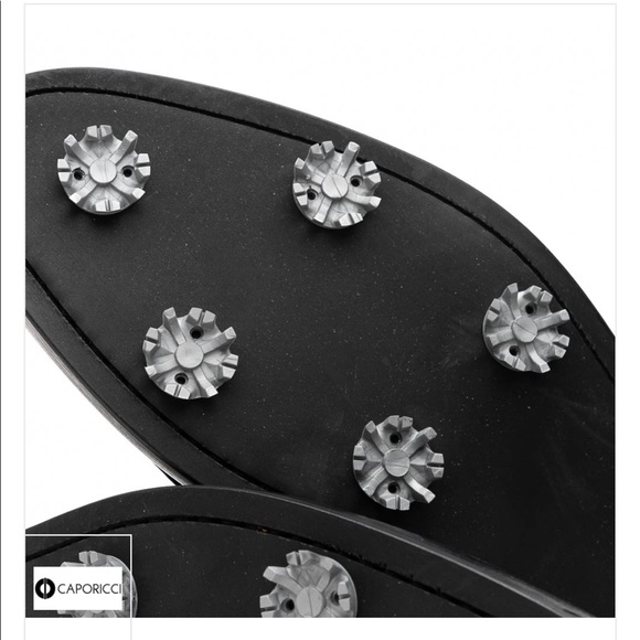 CAPORICCI REAL alligator golf shoes in Black - Picture 5 of 7